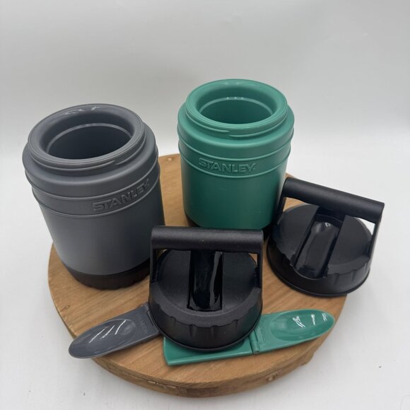Stanley Classic 10oz Thermos Set Green and Gray Insulated Leak Proof Portable Ha - Picture 11 of 12